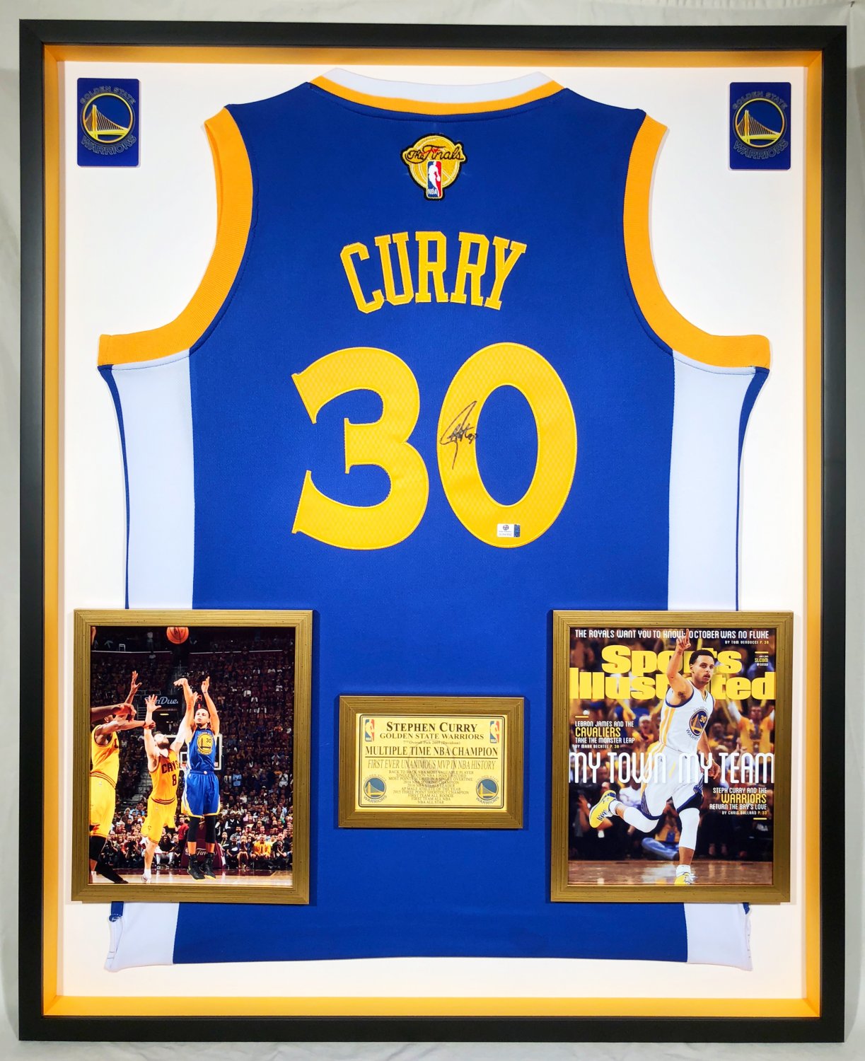 Premium Framed Autographed Stephen Curry Golden State Warriors Adidas ...