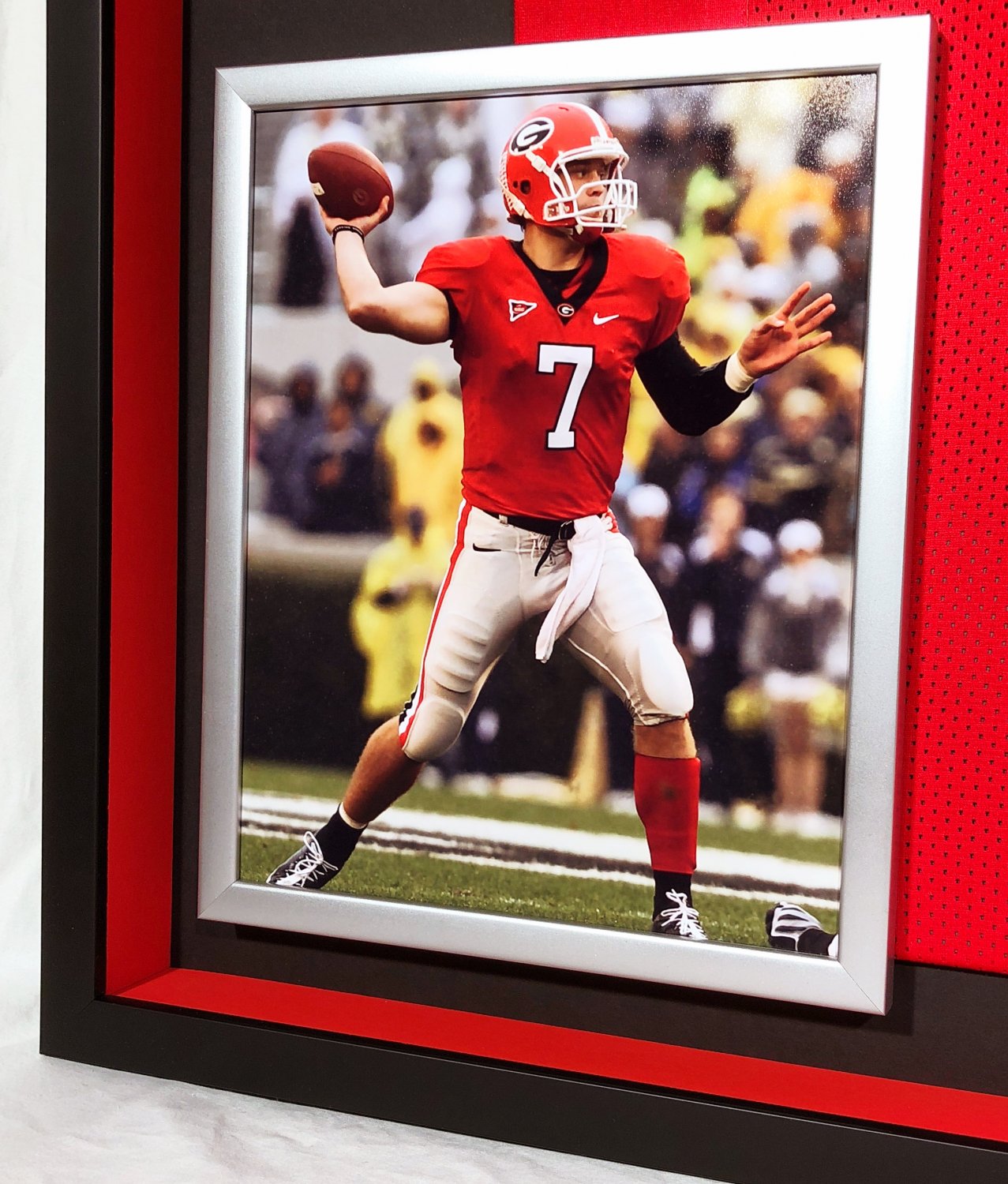 Premium Framed Matt Stafford Autographed Bulldogs Jersey UGA