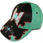 Dark green suede fashion caps wth embroidery and semi precious stones