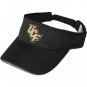 Black nylon fabric sunvisor with embroidery
