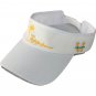 White nylon fabric sunvisor with embroidery
