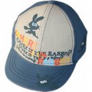 Kids cap grey and blue with printing
