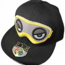 Black kids cap with embroidery eyes