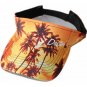 Chenille sunvisor with printing trees