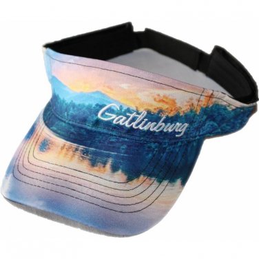 Chenille sunvisor with printing views