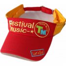 Sunvisor red and yellow with embroidery