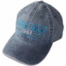 Sports cap washed jeans blue with embroidery