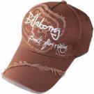 Sports cap washed brown with embroidery