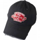 Sports cap washed black with embroidery