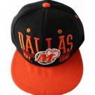 Fashion caps black and orange with flat visor and embroidery