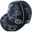 Fashion caps dark blue with printing