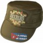 Army caps green with patches,embroidery and printing