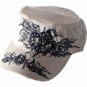 Army caps white with patches,printing, stones and embroidery