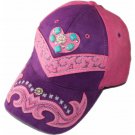 Fashion caps purple and pink deerskin flocking with embroidery and stones