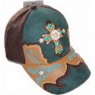 Fashion caps green and brown deerskin flocking with embroidery and stones