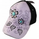 Fashion caps light purple and black deerskin flocking with embroidery and stones