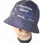 Bucket hat jeans blue with embroidery
