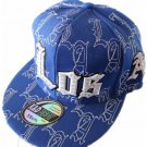Fashion caps blue with embroidery and flat peak