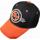 Sports cap orange and black with embroidery