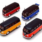 Set of 4 pcs. 1962 VolksWagen Classical Bus Kinsmart diecast car model