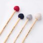 Ashkatan Kipchak R89 Medium Hard Marimba Mallets - Maple Handle, Blue Yarn