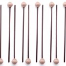10 Pairs Soft Marimba Mallets made in EU - ASHKATAN STUDENT SERIES S70 - Maple Handle, Brown Yarn