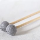 Ashkatan Kipchak N95 Hard Marimba Mallets - Maple Handle, Grey Yarn