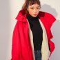 Women's Oversized High Neck Winter Coat with Detachable Faux Shearling Fur Vest