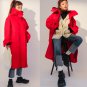 Women's Oversized High Neck Winter Coat with Detachable Faux Shearling Fur Vest
