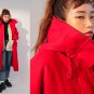 Women's Oversized High Neck Winter Coat with Detachable Faux Shearling Fur Vest