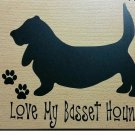 6x5 Vinyl Car Window Sticker /Basset Hound