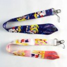 2 Pcs New Cosplay Sailor Moon  Neck Strap Pink  Lanyard For Phone Keys ID Card