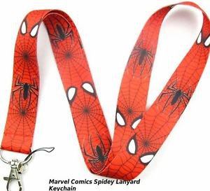 Marvel Comics Spidey Spider Man Lanyard Neck Strap Keychain ID Badge Holder