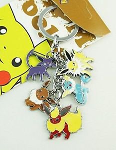 Pokemon Pocket Monster Metal Charm Keychain (Jolteon, Eevee, Espeon, Flareon etc