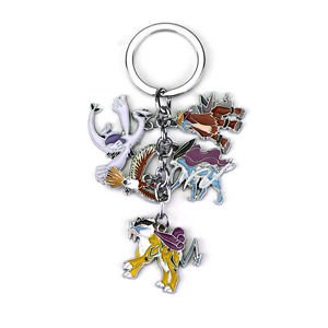 2016 New Legendary pokemon keychain Featuring Luigia &Ho-oh more Metal Keyring
