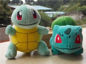 New 2016 Pokemon Bulbasaur Squirtle Plush Stuffed Doll Toy Set of 2-USA Seller