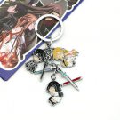 SAO Sword Art Online Asuna kirigaya kazuto Cosplay Key Chain Ring KeyChain NEW