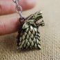 Game of Thrones House Stark Wolf Head Bronze Keyring KeyChain Key Chain pendant