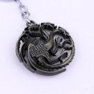 Game of thrones House Targaryen Alloy Keychain Metal Key Ring Present Gift New