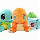 OliaDesign Pokemon Bulbasaur Charmander Squirtle Stuffed Plush (3 Piece) 5.8"