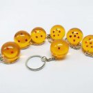 Anime DBZ Dragon Ball Z Cosplay Crystal Ball Stars Keychain Keyring Pendant 1pc