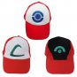 Anime Pokemon ASH KETCHUM trainer costume cosplay hat cap Set of 3