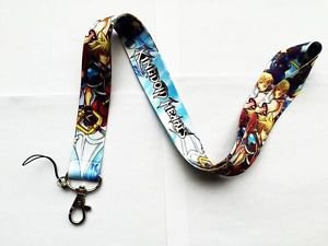 Kingdom Hearts Neck Lanyard BLUE Keychain Holder Mp3 Camera Holder Toy Gift