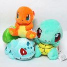 3 Pcs/Set Pokemon Bulbasaur Charmander Squirtle Stuffed Plush Toy Figure Dolls