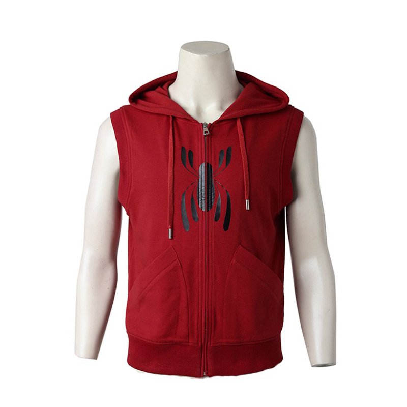 Spider-Man Homecoming Hoodie Costume Casual Red Vest Spiderman Jacket Halloween Cosplay
