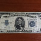 Five Dollars Silver Certificate 1934 D.