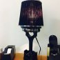 Retro Industrial Pipe Three Tier Lamp steampunk style with vintage bulb