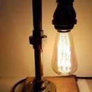 Handcrafted Industrial Pipe Lamp steampunk style with vintage edison bulb
