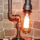Handcrafted Industrial Vintage Steampunk style Lamp with Nostalgic edison bulb