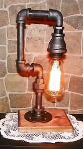 Handcrafted Industrial Vintage Steampunk style Lamp with Nostalgic edison bulb